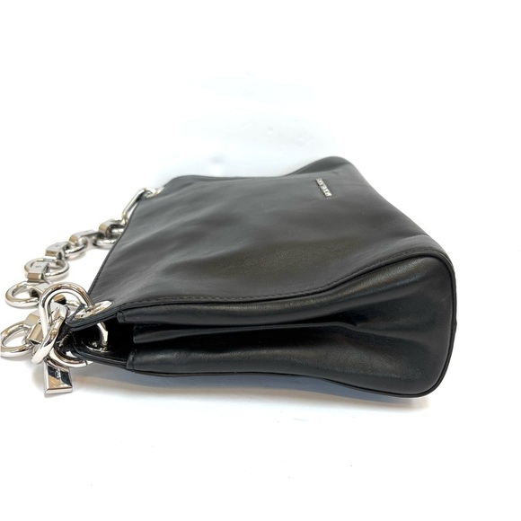 Michael Kors Gianna Convertible Medium Leather Messenger Crossbody Bag Black - Picture 7 of 16